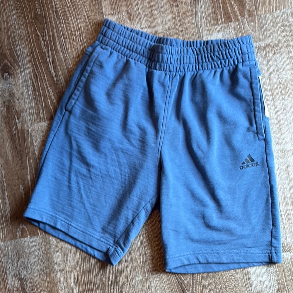 Adidas Blue Athletic Shorts with Elastic Waistband